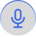 Blue microphone icon for voice recording or audio capture functionality